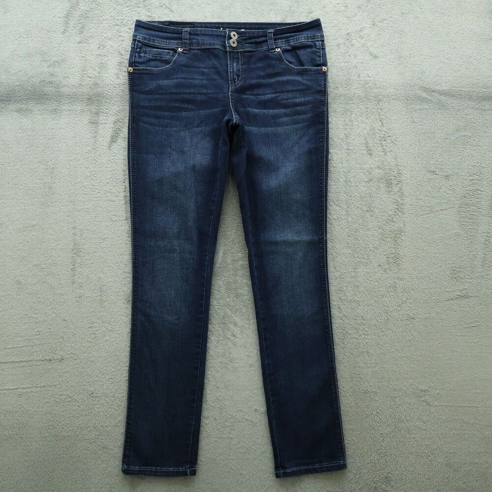 INC Jeans Women's Size 8R Blue Low-Rise Straight Leg Denim 31" Inseam Stretch